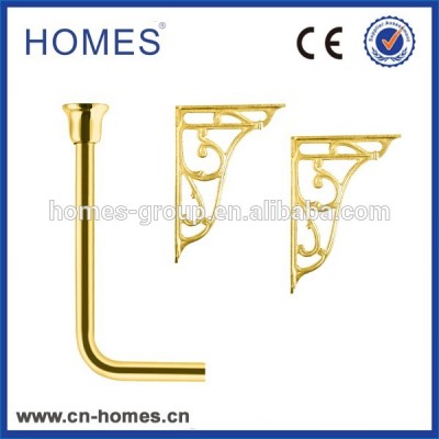 LOW Level Flush Pipe with bracket -Gold plated