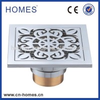 110*110mm Brass filter waste floor drain with removable strainer